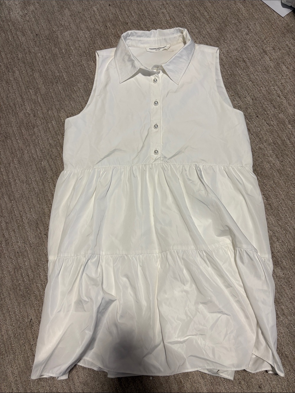 Amanda Uprichard white sleeveless dress
